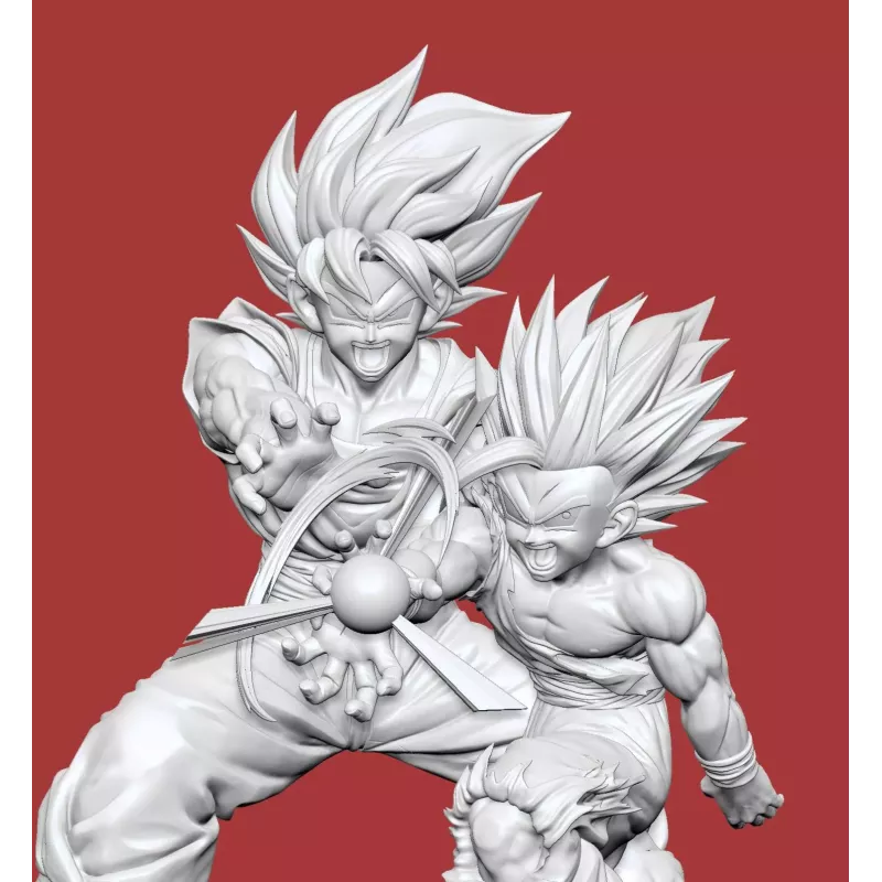 Dragon Ball Z Goku & Gohan Kamehameha Father and Son Figure Class
