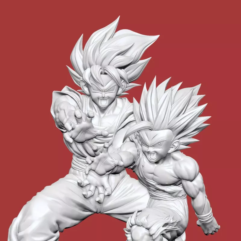 Dragon Ball Z Goku & Gohan Kamehameha Father and Son Figure Class