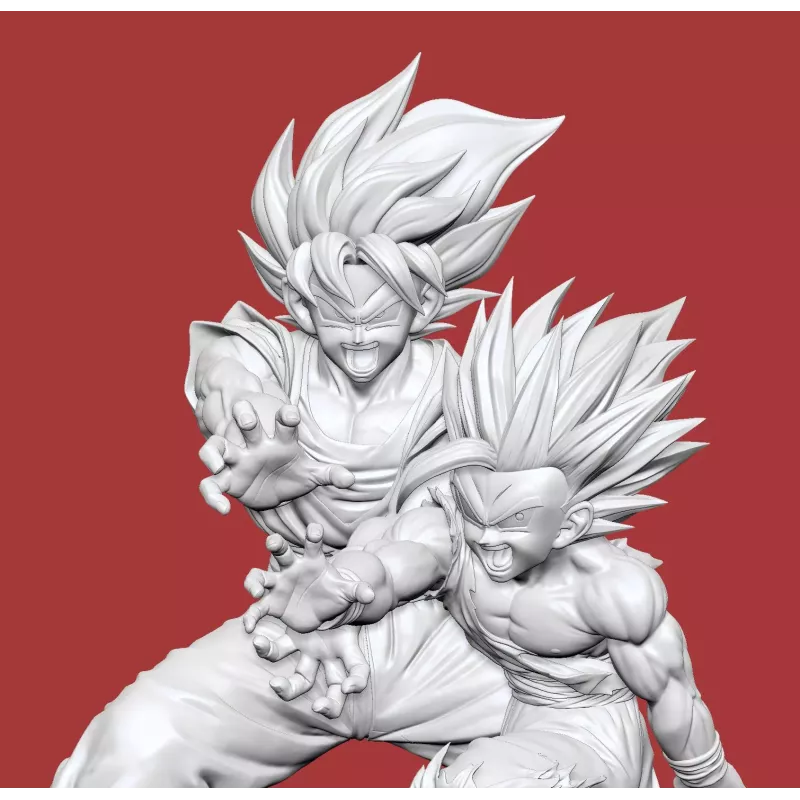 Dragon Ball Z Goku & Gohan Kamehameha Father and Son Figure Class