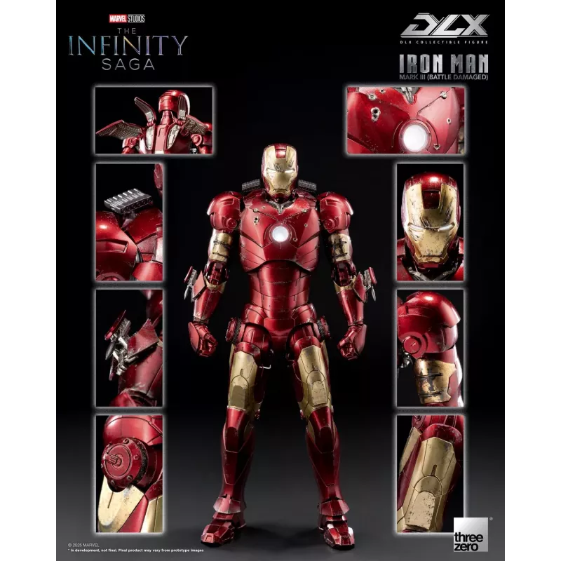 Marvel The Infinity Saga DLX Iron Man Mark 3 Battle Damaged Ver Threezero
