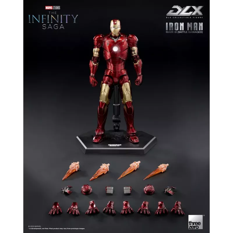 Marvel The Infinity Saga DLX Iron Man Mark 3 Battle Damaged Ver Threezero