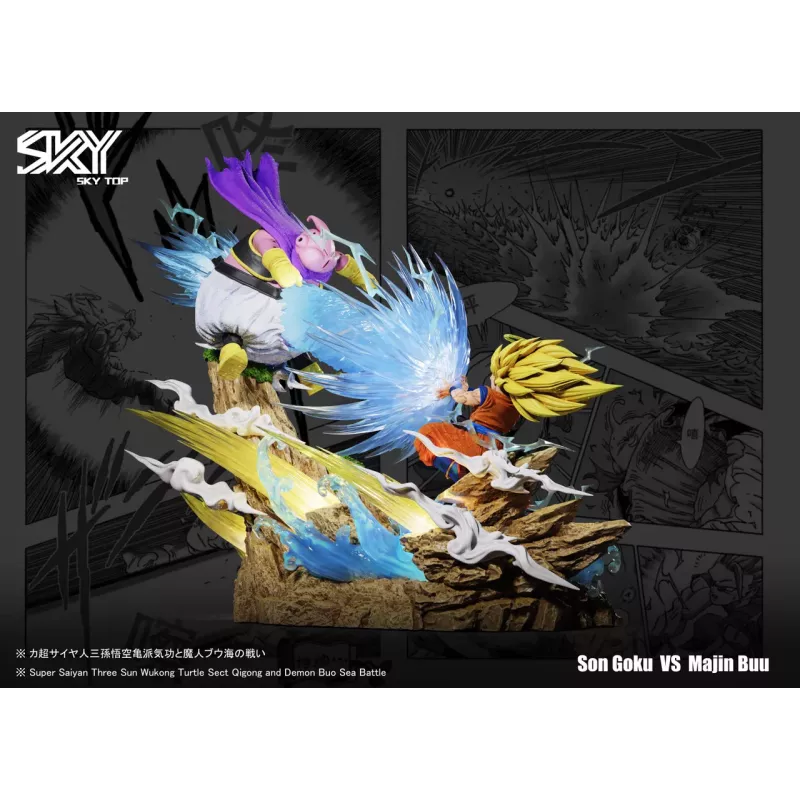 Dragon Ball Z Goku SSJ3 vs Fat Buu Sky Top