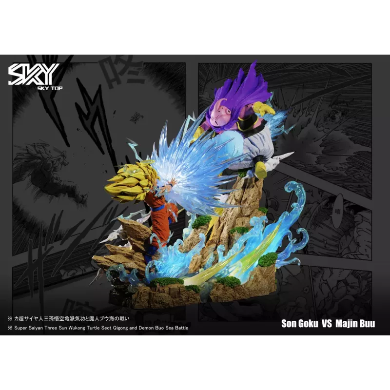 Dragon Ball Z Goku SSJ3 vs Fat Buu Sky Top