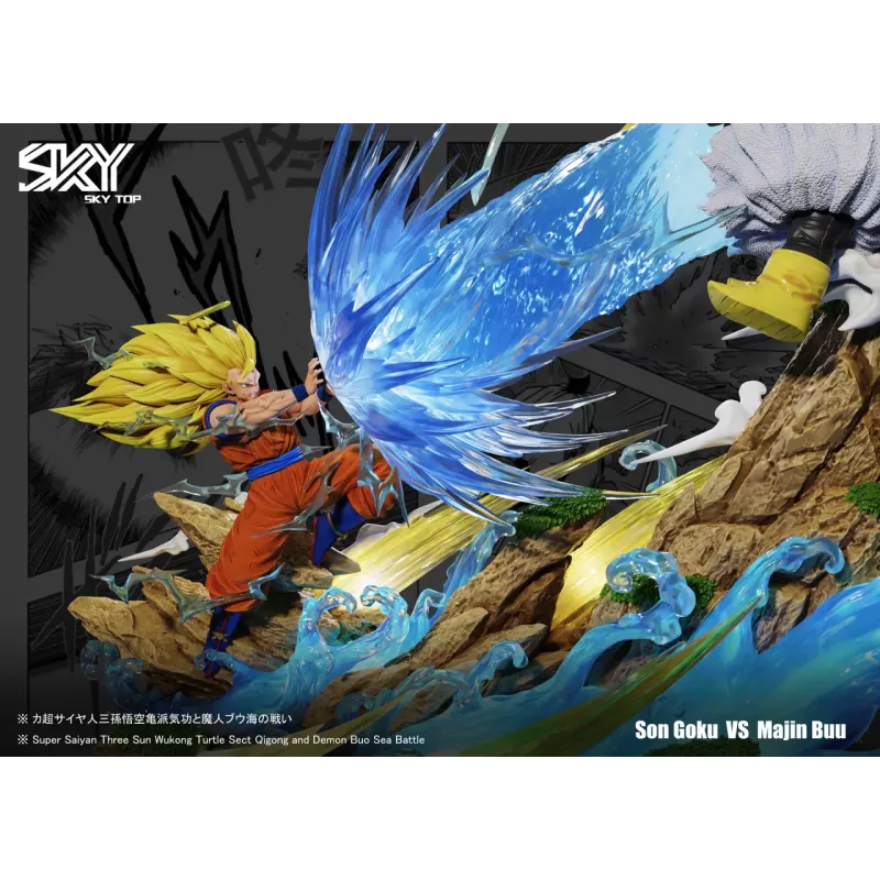Dragon Ball Z Goku SSJ3 vs Fat Buu Sky Top