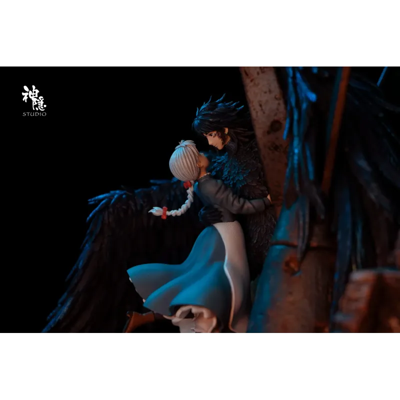 Howl's Moving Castle Silhouette Moments Series Howl & Sophie Embrace Amidst the Flames SY Studio