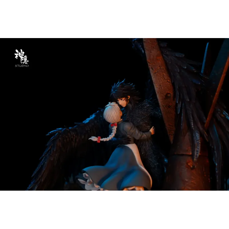 Howl's Moving Castle Silhouette Moments Series Howl & Sophie Embrace Amidst the Flames SY Studio