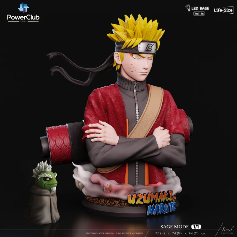 Naruto Modo Sabio Busto 1/1 - PowerClub Studio Oficial