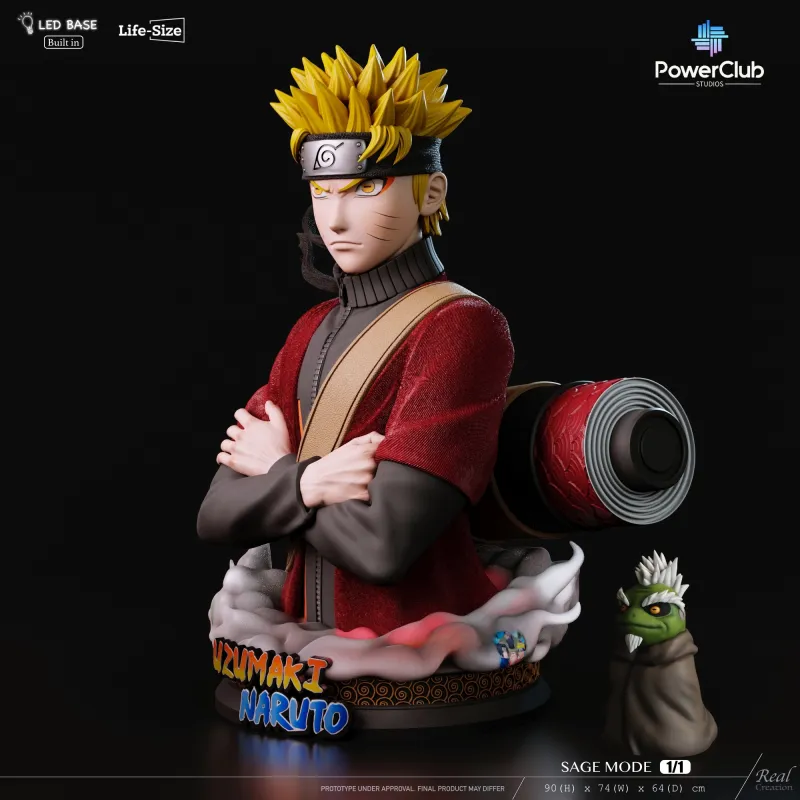 Naruto Modo Sabio Busto 1/1 - PowerClub Studio Oficial