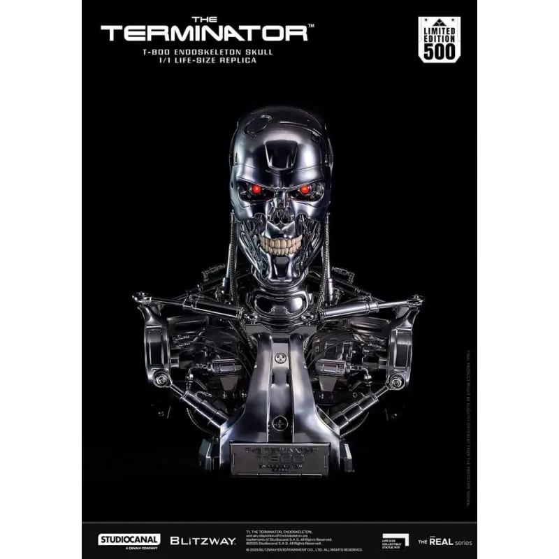 The Terminator The Real 1/1 Life-size Replica T-800 Endoskeleton Skull Blitzway