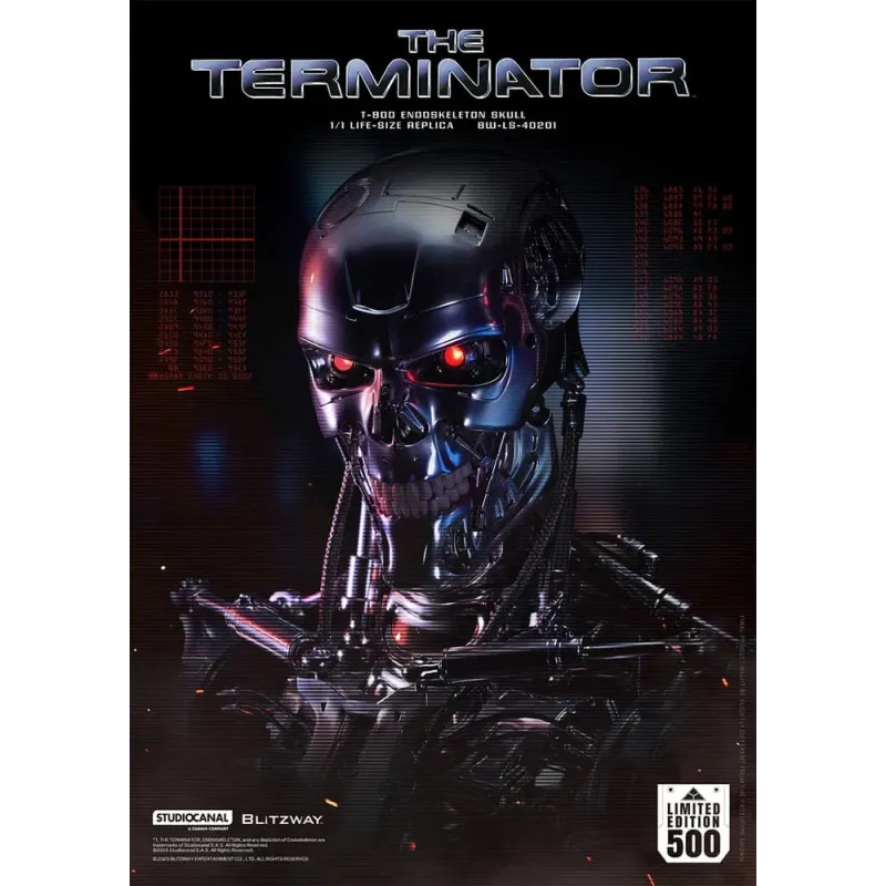 The Terminator The Real 1/1 Life-size Replica T-800 Endoskeleton Skull Blitzway