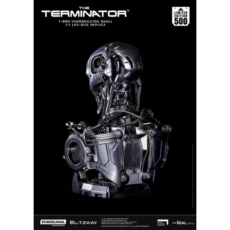 The Terminator The Real 1/1 Life-size Replica T-800 Endoskeleton Skull Blitzway