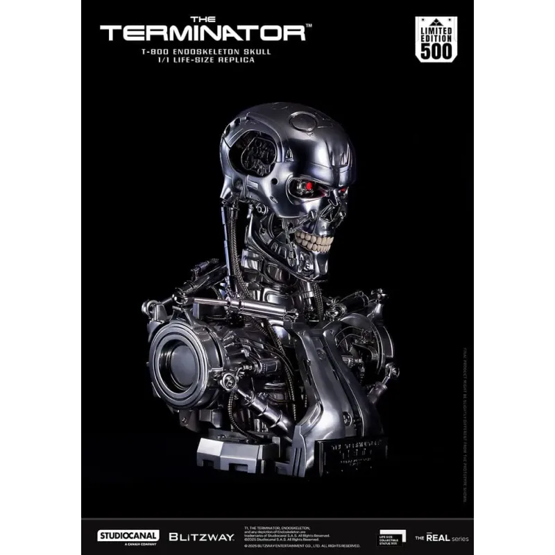 The Terminator The Real 1/1 Life-size Replica T-800 Endoskeleton Skull Blitzway