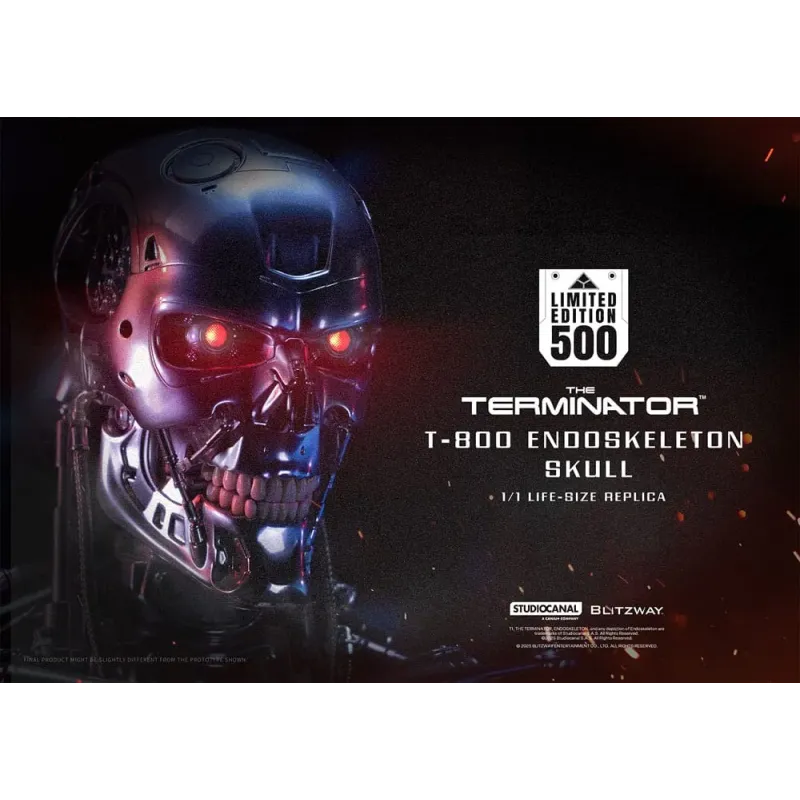 The Terminator The Real 1/1 Life-size Replica T-800 Endoskeleton Skull Blitzway