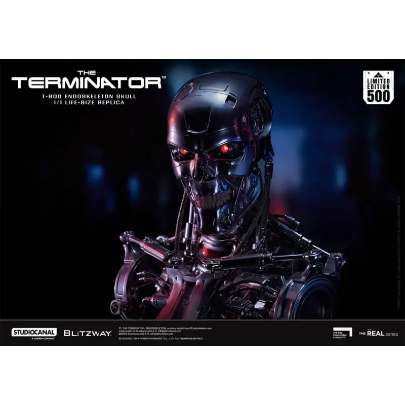 The Terminator The Real 1/1 Life-size Replica T-800 Endoskeleton Skull Blitzway