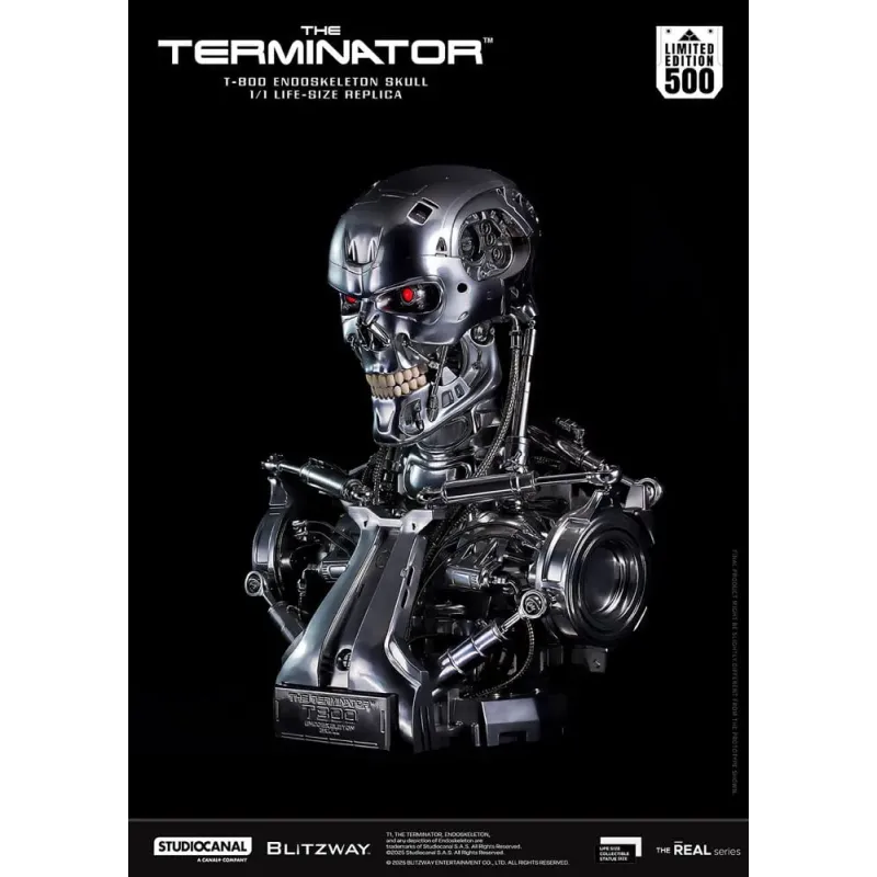 The Terminator The Real 1/1 Life-size Replica T-800 Endoskeleton Skull Blitzway