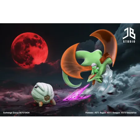 Pokémon Pokédex Series Evolution Line Bagon x Shelgon x Salamence JB Studio