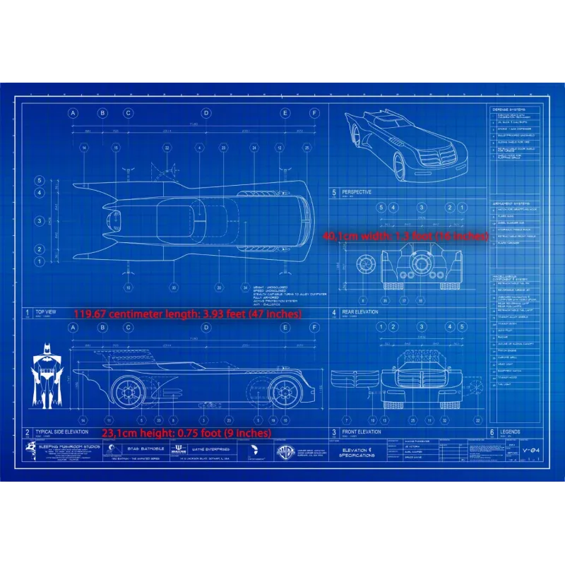 DC Batman The Animated Series Batmobile Jazzinc Dioramas Studio