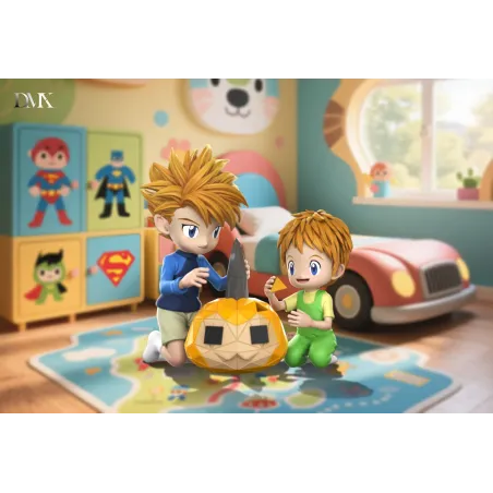Digimon Childhood Taichi & Hikari & Koromon Childhood Yamato & Takeru & Tunomon DMX Studio