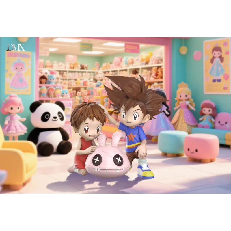 Digimon Childhood Taichi & Hikari & Koromon Childhood Yamato & Takeru & Tunomon DMX Studio