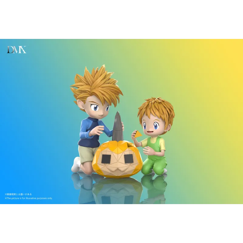 Digimon Childhood Taichi & Hikari & Koromon Childhood Yamato & Takeru & Tunomon DMX Studio