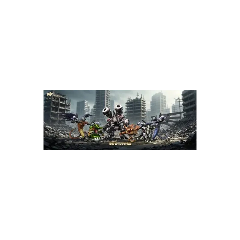 Digimon Metal Empire Series Mugendramon & Megadramon & Gigadramon & Mekanorimon & Guardromon & Tankmon T1 Studio