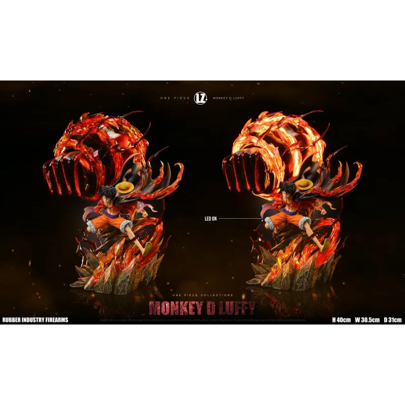 One Piece Luffy Gear Third Red Roc LZ Studio