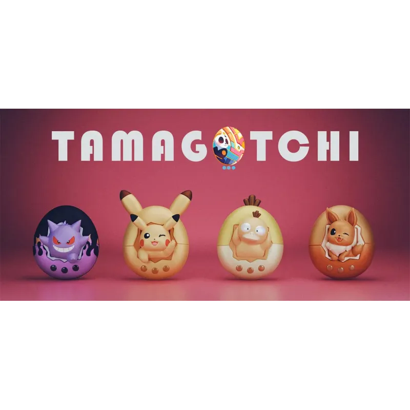 Pokémon Tamagotchi Pikachu & Gengar & Psyduck & Eevee TAMAGO Studio