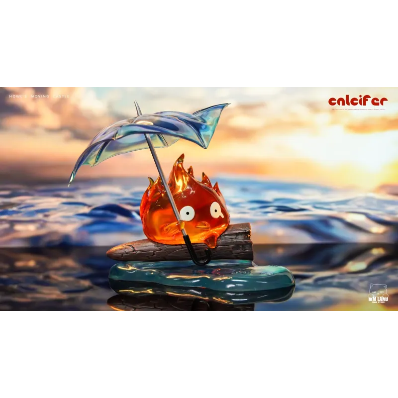 Howl's Moving Castle Calcifer Holding An Umbrella In The Rain MMLAND Studio