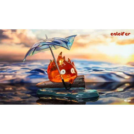 Howl's Moving Castle Calcifer Holding An Umbrella In The Rain MMLAND Studio