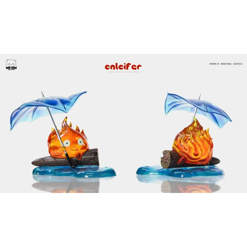 Howl's Moving Castle Calcifer Holding An Umbrella In The Rain MMLAND Studio