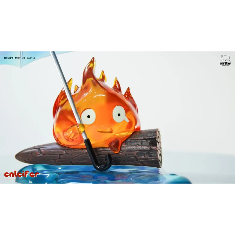 Howl's Moving Castle Calcifer Holding An Umbrella In The Rain MMLAND Studio