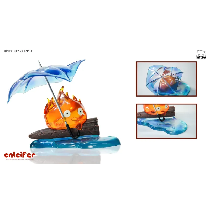 Howl's Moving Castle Calcifer Holding An Umbrella In The Rain MMLAND Studio