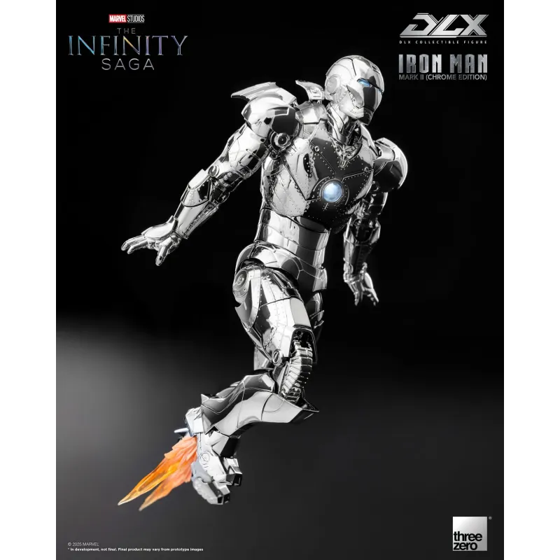 Marvel The Infinity Saga DLX Iron Man Mark 2 Chrome Edition ThreeZero