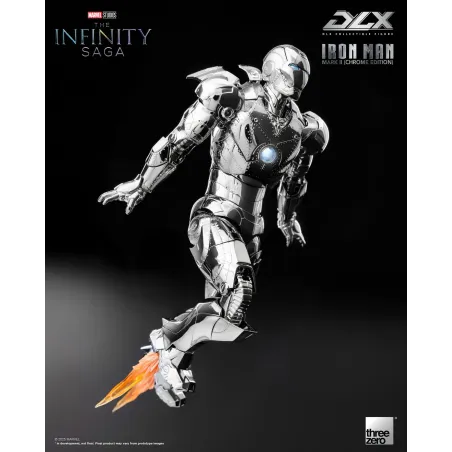 Marvel The Infinity Saga DLX Iron Man Mark 2 Chrome Edition ThreeZero