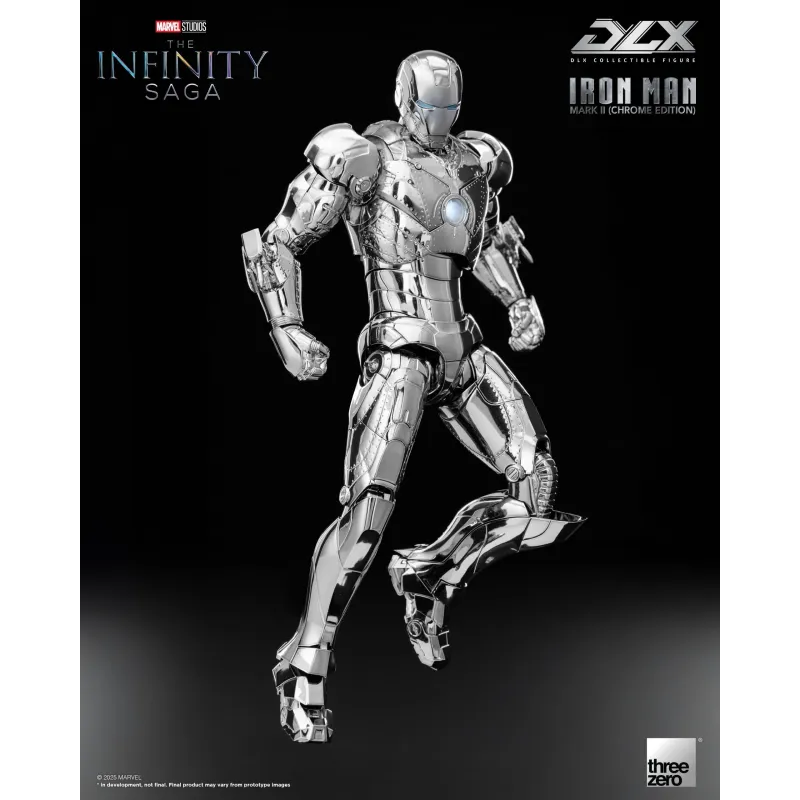 Marvel The Infinity Saga DLX Iron Man Mark 2 Chrome Edition ThreeZero