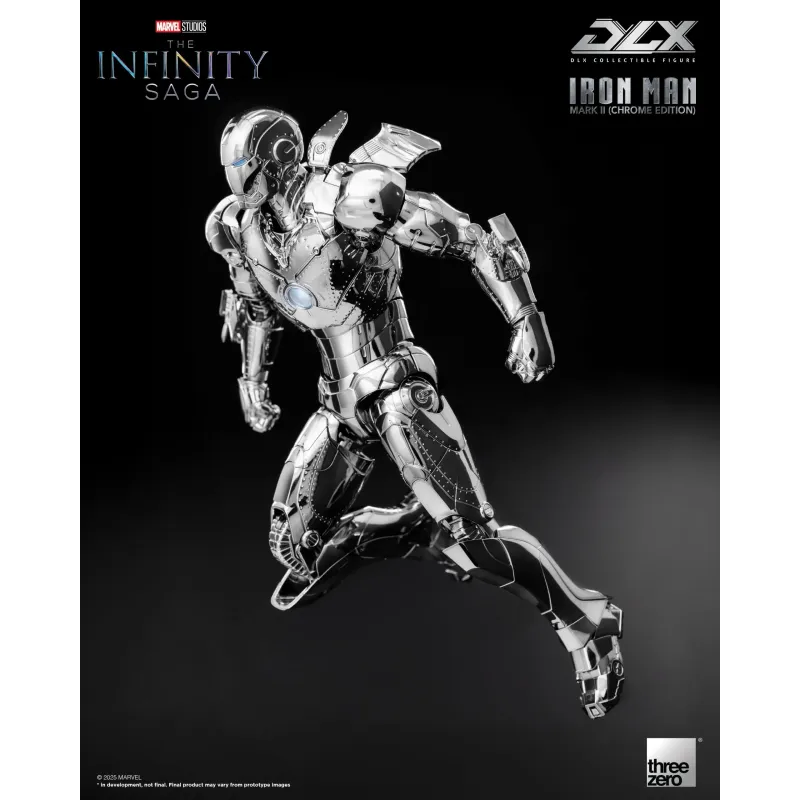Marvel The Infinity Saga DLX Iron Man Mark 2 Chrome Edition ThreeZero