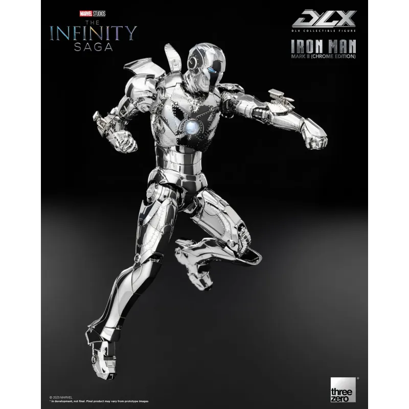 Marvel The Infinity Saga DLX Iron Man Mark 2 Chrome Edition ThreeZero