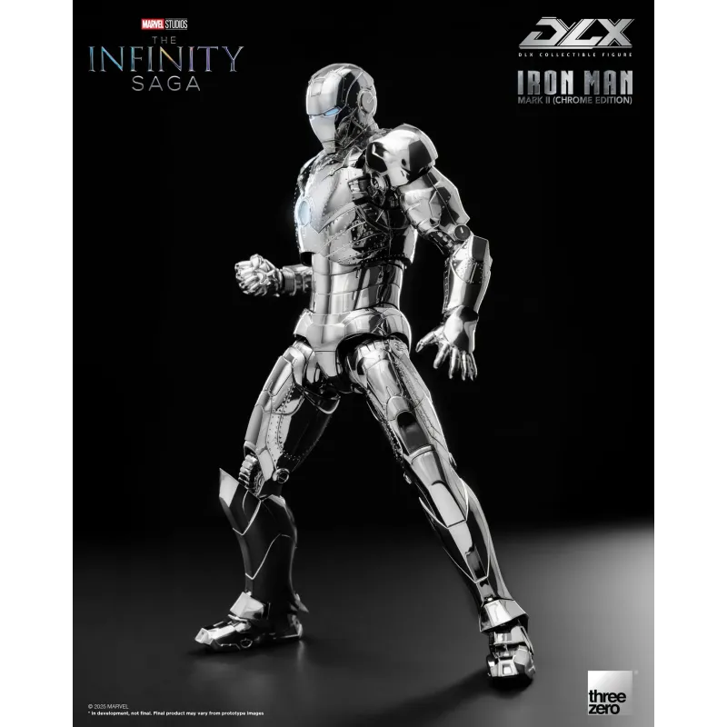 Marvel The Infinity Saga DLX Iron Man Mark 2 Chrome Edition ThreeZero