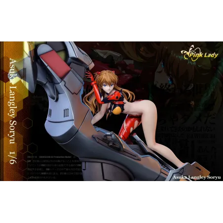 Neon Genesis Evangelion Figura de Asuka y Rei Pink Lady Studio