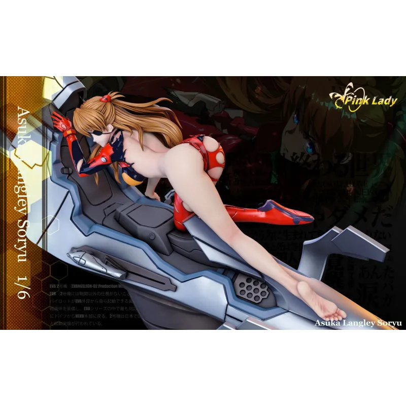 Neon Genesis Evangelion Figura de Asuka y Rei Pink Lady Studio