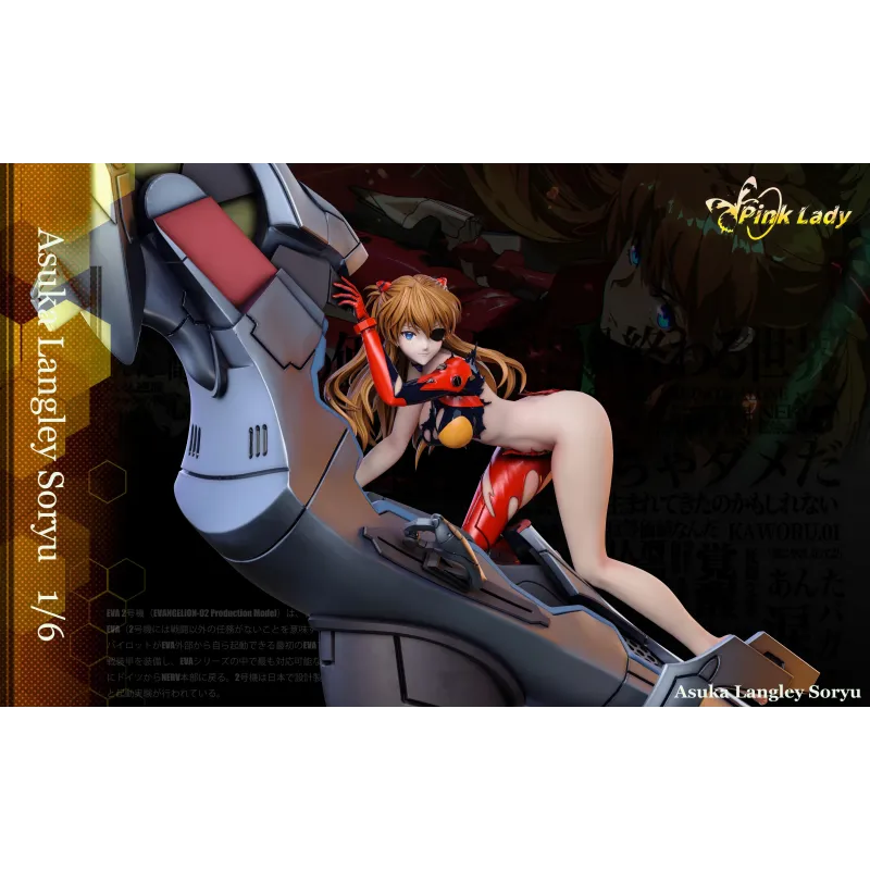 Neon Genesis Evangelion Figura de Asuka y Rei Pink Lady Studio