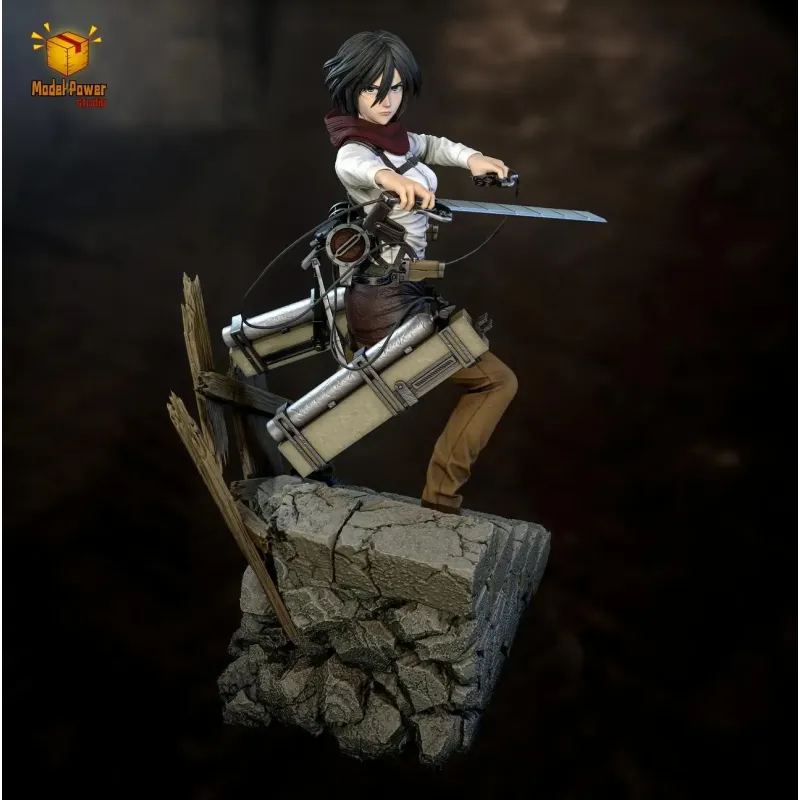 Attack On Titan The Basement Trio Mikasa & Armin & Eren Model Power Studio