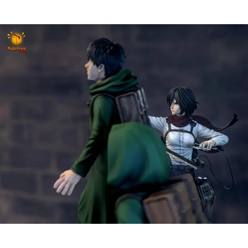 Attack On Titan The Basement Trio Mikasa & Armin & Eren Model Power Studio