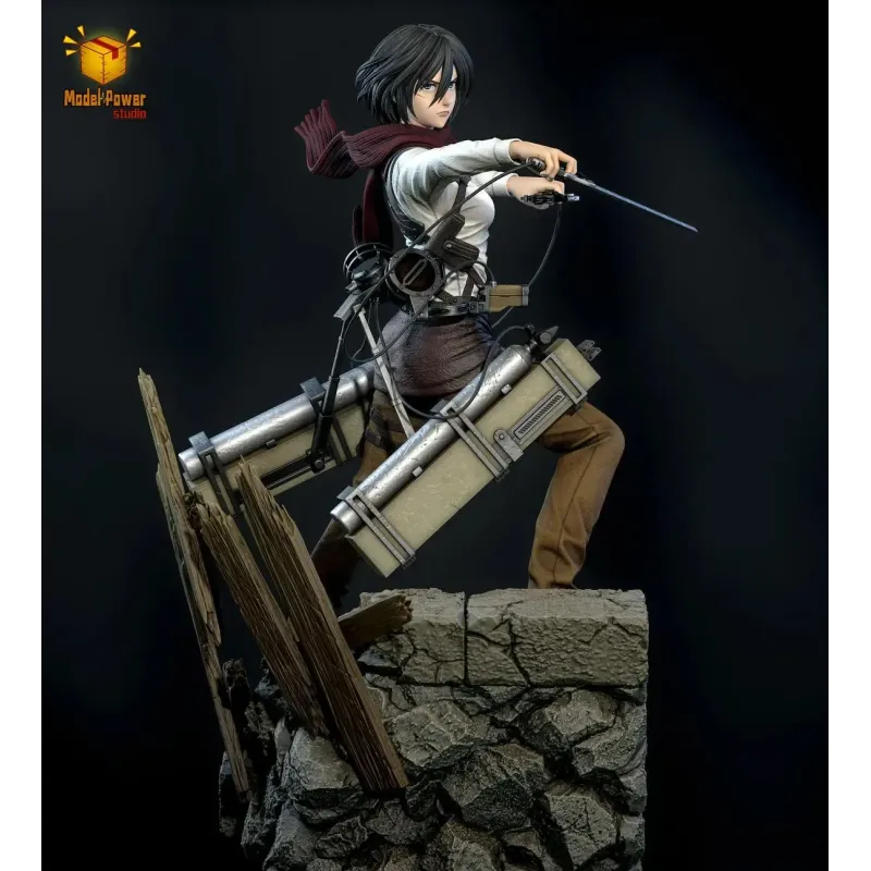 Attack On Titan The Basement Trio Mikasa & Armin & Eren Model Power Studio