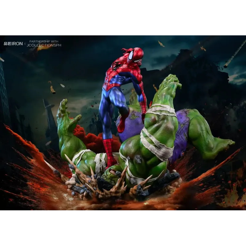 Marvel SpiderMan vs Hulk IRON Studio Pin Jiang