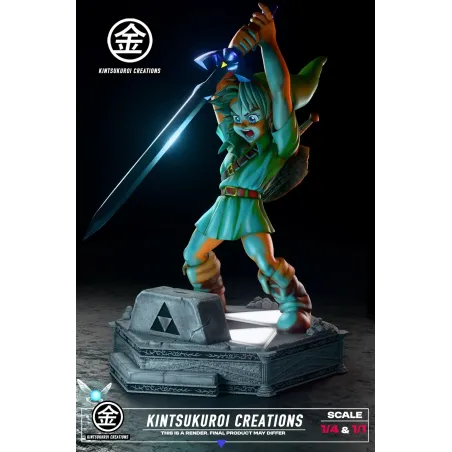 The Legend of Zelda Young Link Pulling Master Sword KINTSUKUROI CREATIONS