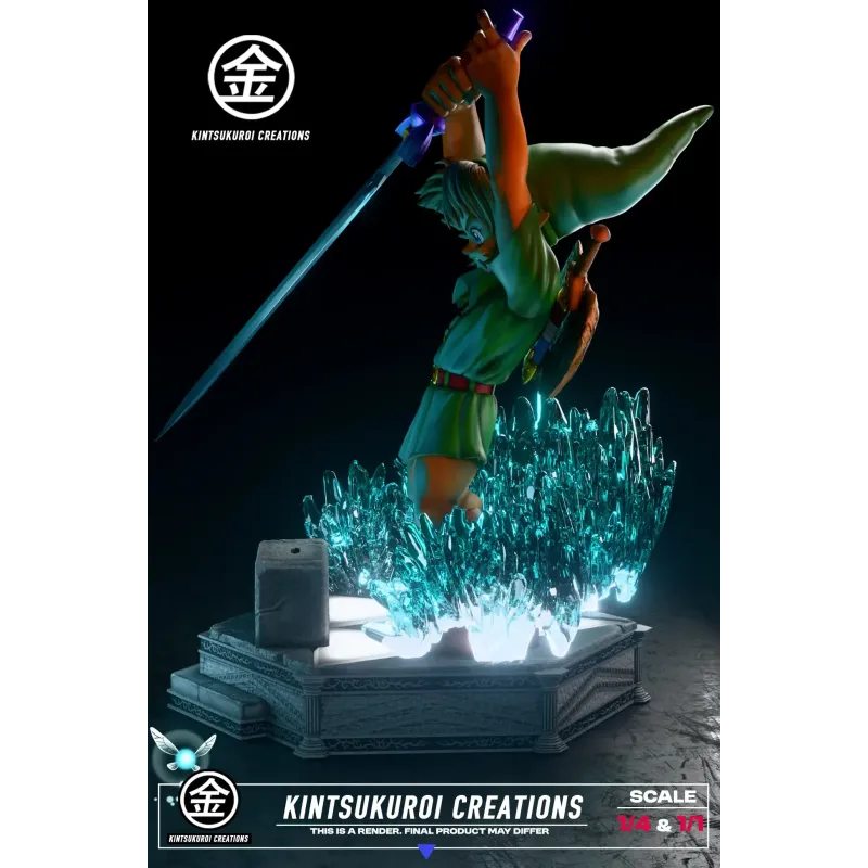 The Legend of Zelda Young Link Pulling Master Sword KINTSUKUROI CREATIONS