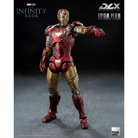 Marvel Studios The Infinity Saga DLX Iron Man Mark 6 Battle Damaged Ver Threezero