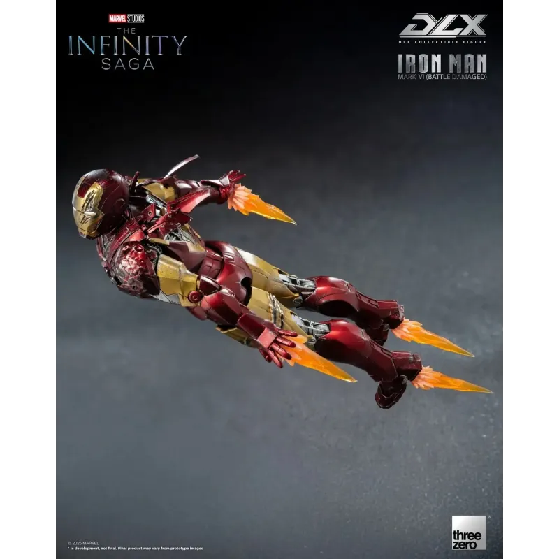 Marvel Studios The Infinity Saga DLX Iron Man Mark 6 Battle Damaged Ver Threezero