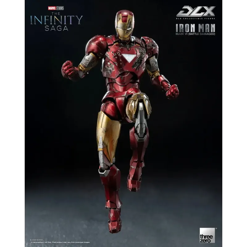 Marvel Studios The Infinity Saga DLX Iron Man Mark 6 Battle Damaged Ver Threezero